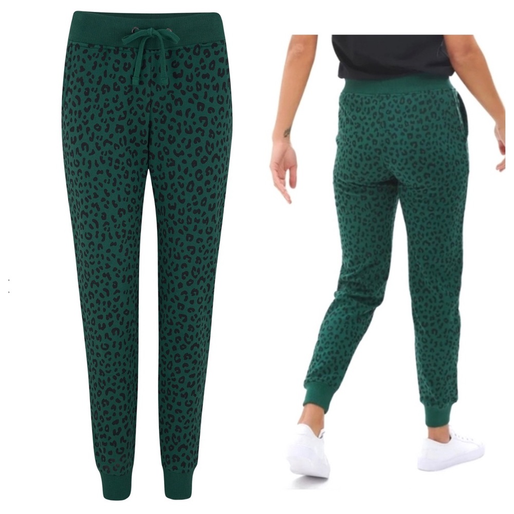 Sugarhill Brighton Ashley Green Leopard Jogger Pants